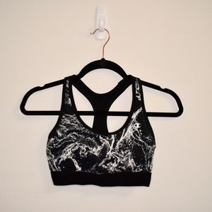 Champion Black Marble Sports Bra